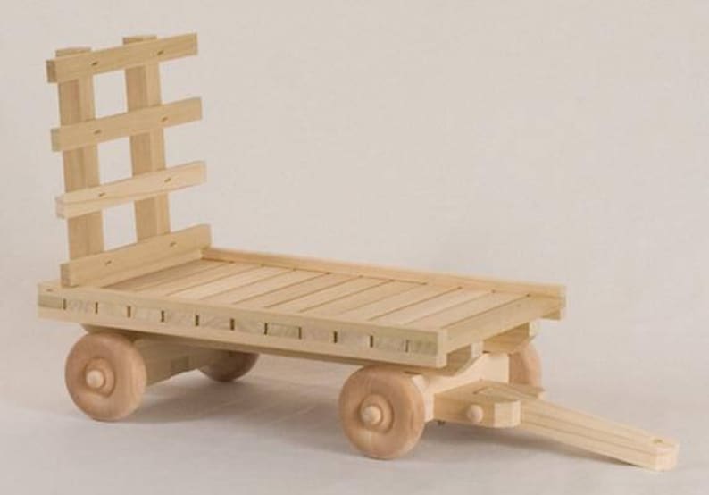 Amish Handmade Wooden Hay Wagon Toy 10 L X 6 W Gift Farm Free Lower 48