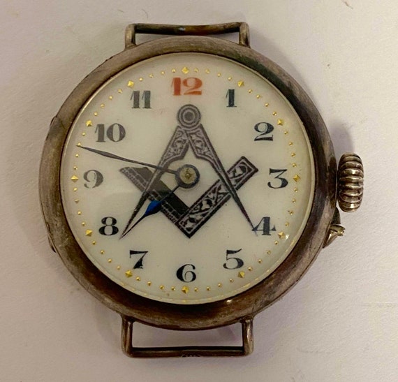 Ladies Silver Masonic Watch - 1930's