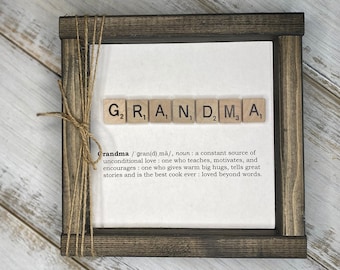 Personalized Grandma Definition Art - Custom Wood Sign