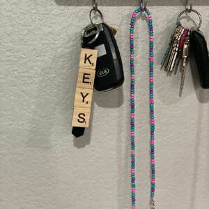 Personalized Scrabble Keychain - Key Ring, Key Tag, Stocking Stuffer, Co-Worker Gift, personalized key chain, gift for him, geek gift