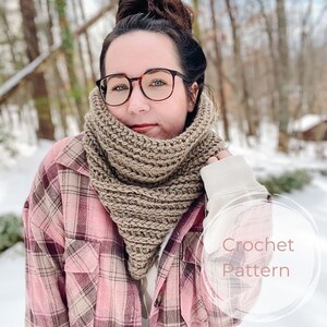 The North Shore Cowl, Crochet Cowl Pattern, Slouchy Cowl, Crocheted Cowl, Crochet Pattern, Oversized Cowl