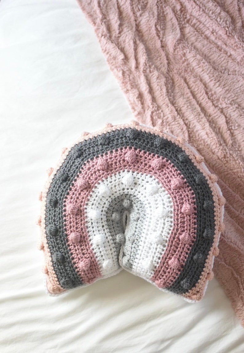 Summer of 77 Collection-Rainbow Pillow, Crochet Rainbow, Crochet Pillow, Rainbow Pillow, Rainbow baby, Crochet Pattern, Easy Crochet Pattern image 8