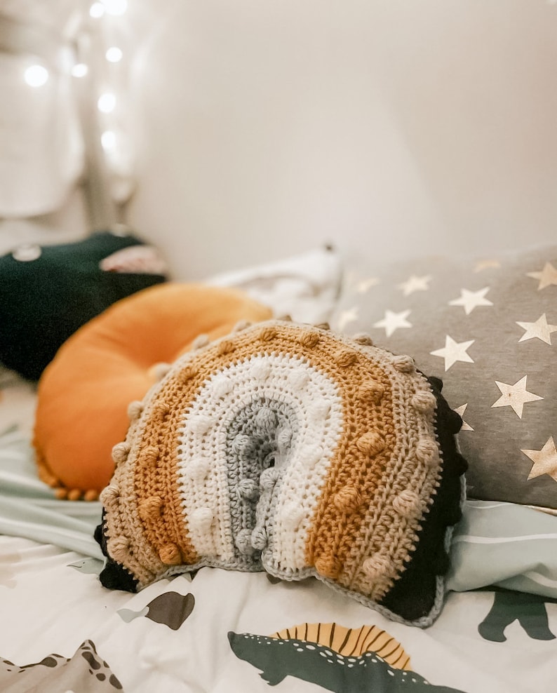 Summer of 77 Collection-Rainbow Pillow, Crochet Rainbow, Crochet Pillow, Rainbow Pillow, Rainbow baby, Crochet Pattern, Easy Crochet Pattern image 6