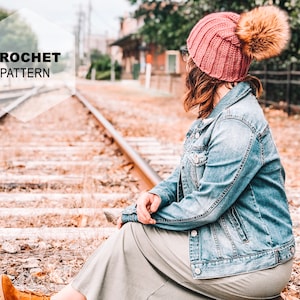 5th Street Slouch Crochet Beanie Pattern- Multiple sizes in one pattern