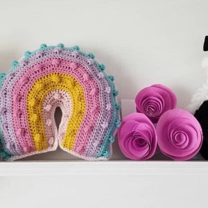 Summer of 77 Collection-Rainbow Pillow, Crochet Rainbow, Crochet Pillow, Rainbow Pillow, Rainbow baby, Crochet Pattern, Easy Crochet Pattern image 4