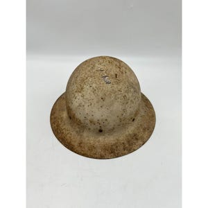 Vintage WWII Era Steel Helmet With Original Liner & Rustic Patina Antique