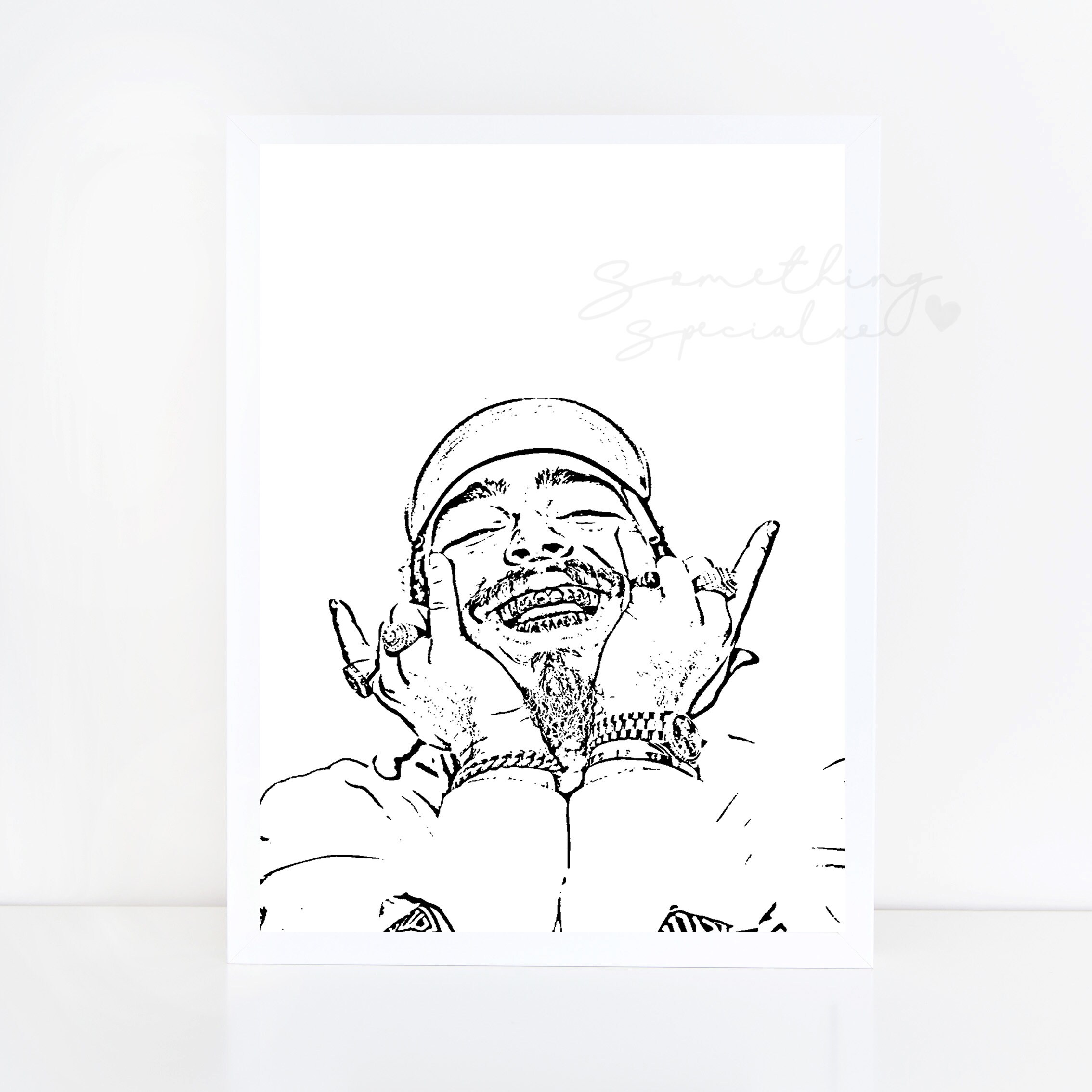 Post Malone Culture Pop Post Malone Wall Art Illustration | Etsy