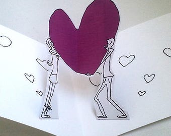 Valentine pop up card DIY