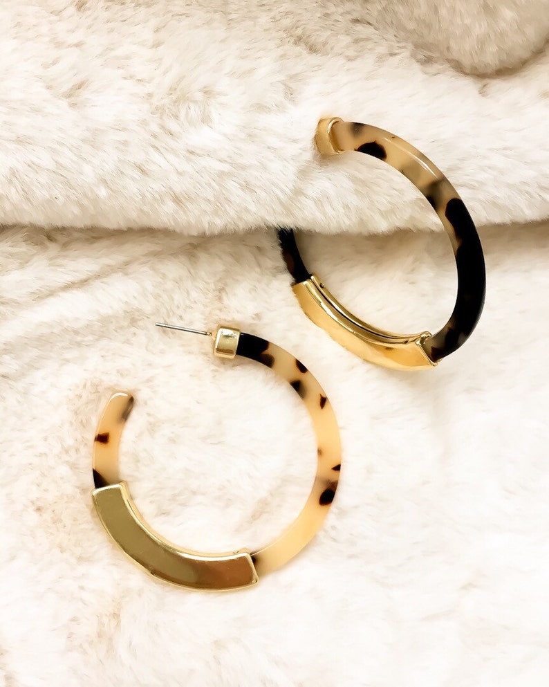 Coffee marble pattern gold fashion earring daily earrings Hannah