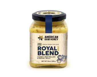 Royal Blend Raw Honey With Royal Jelly And Bee Pollen, Royal Jelly Bee Pollen Enriched Raw Honey