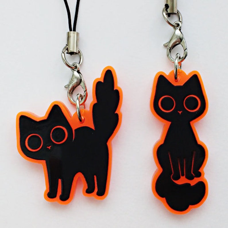 Black Cat Charms Etsy