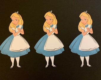 Alice im Wunderland Stanzschnitte x 3