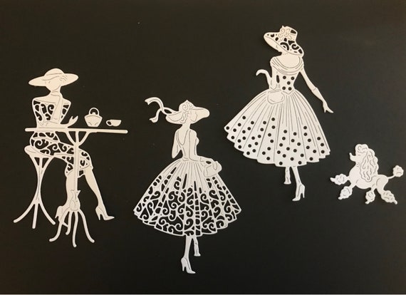 4 x Tattered Lace Baby Clothes Line Die Cuts for Toppers
