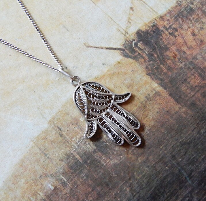 Pendentif Breloque Main De Fatma Hamsa – Argent 925 – Silverly – Filigrane