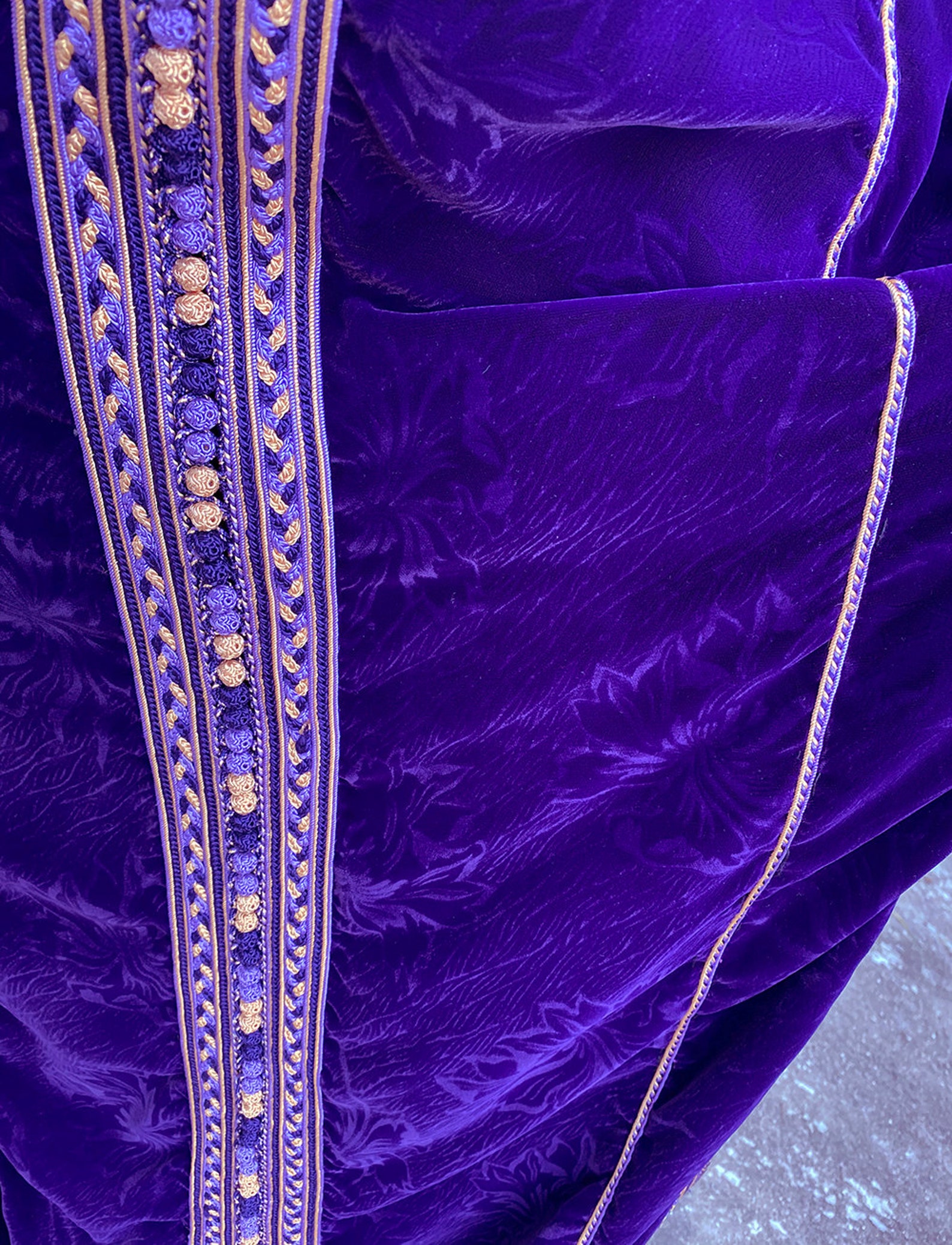 Caftan violet Marocain vintage chic 1971 - Etsy France