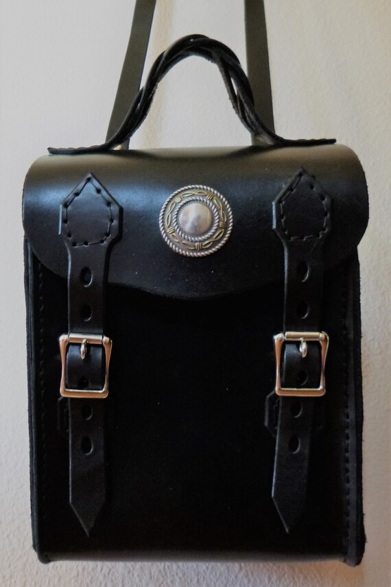 leather biker bag