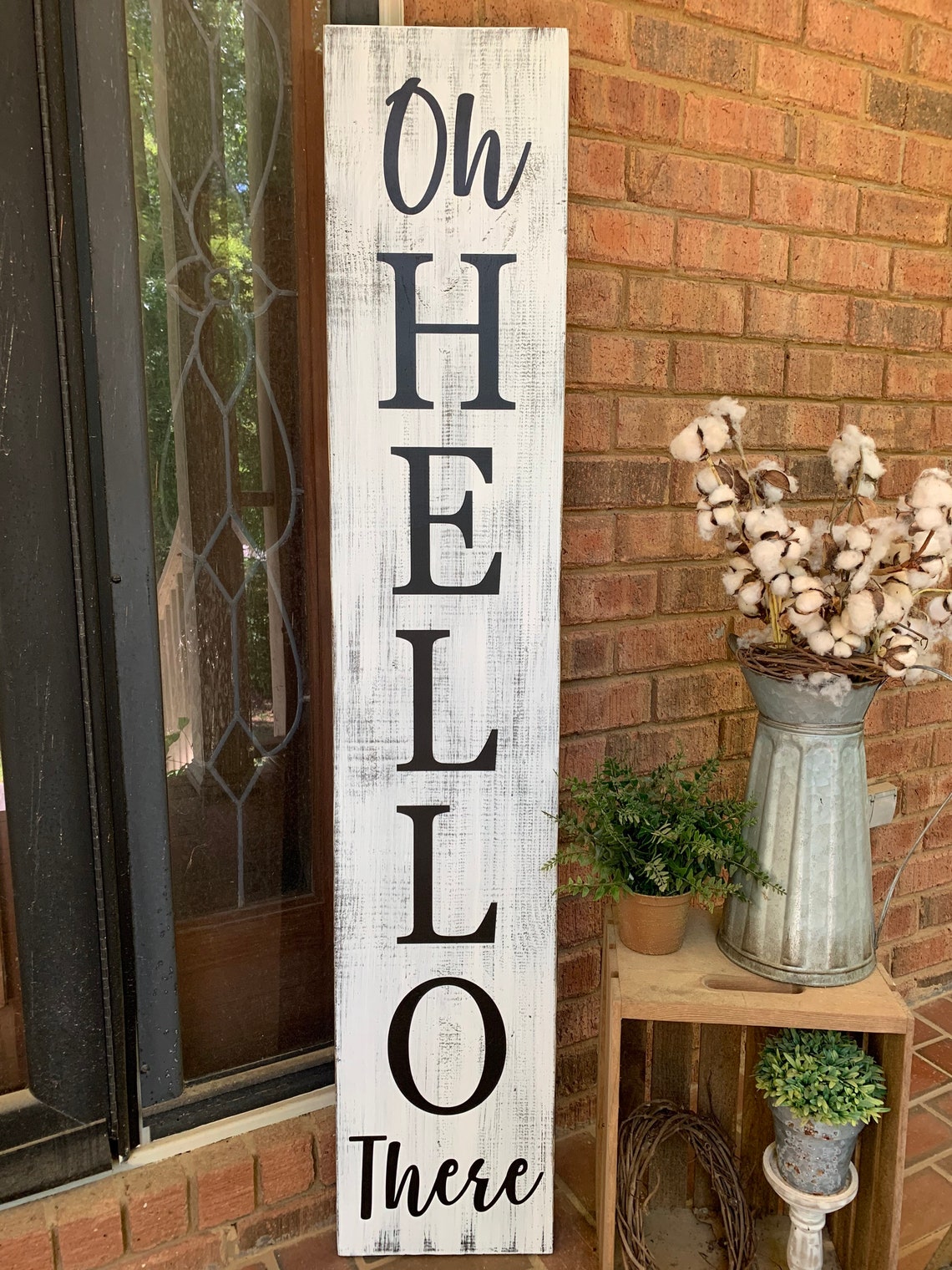 5' Oh Hello There Porch Sign Farmhouse Porch Decor | Etsy