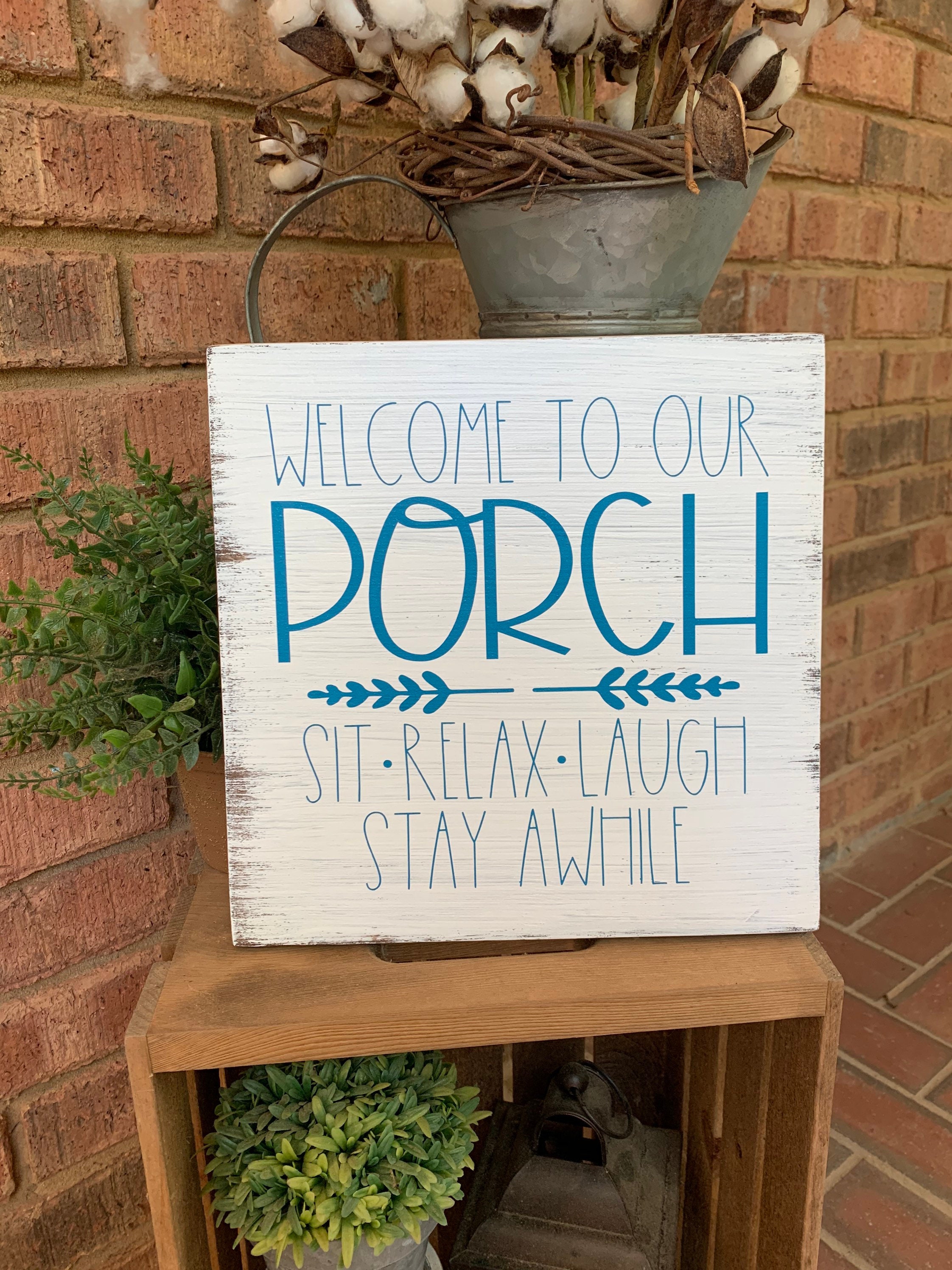 11x11 to our Porch Sign Wedding Gift Farmhouse Porch Etsy