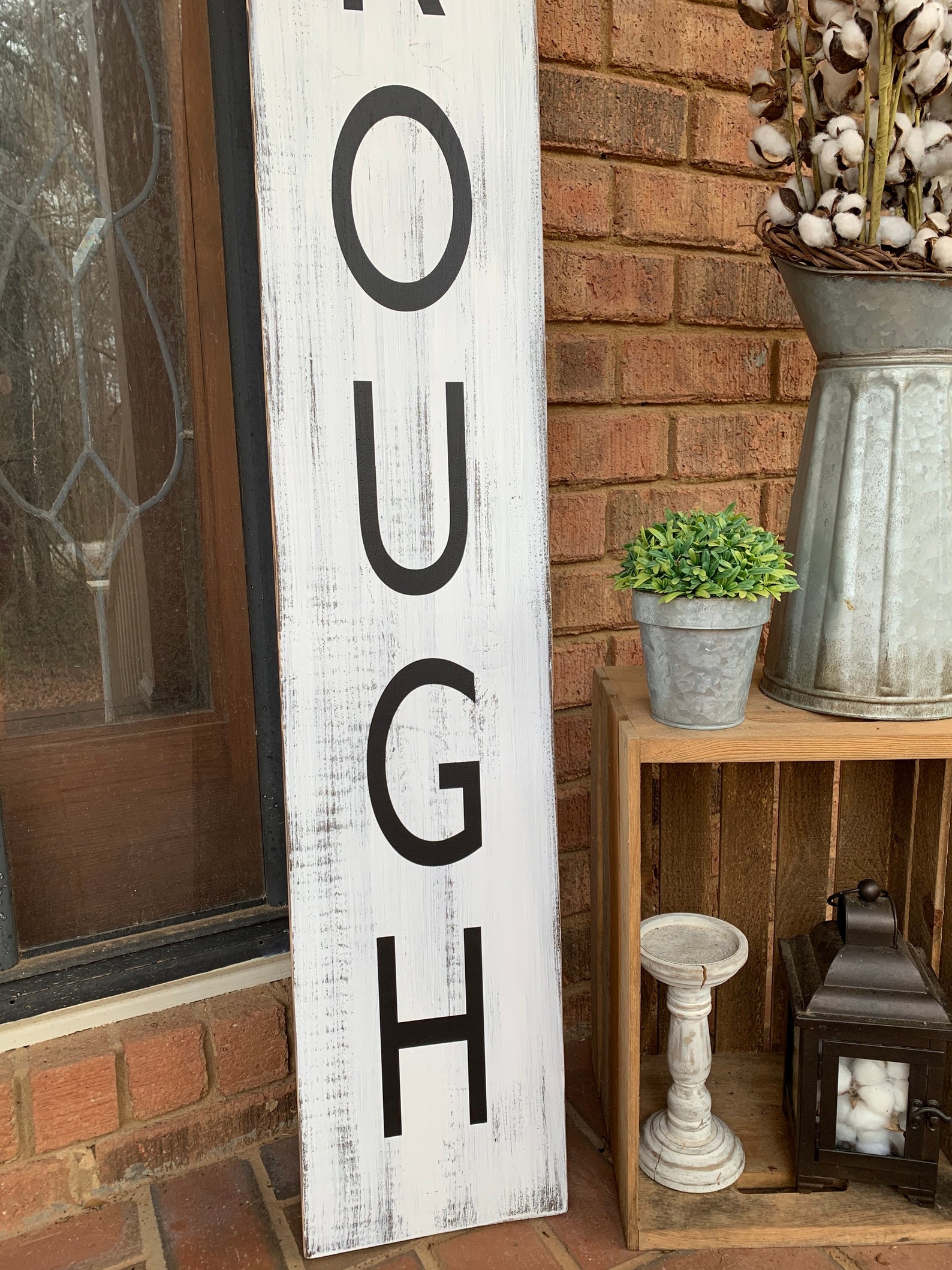 5' Custom Last Name Porch Sign Vertical Porch Sign Etsy