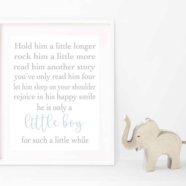 Newborn - Hold them a little longer poem print