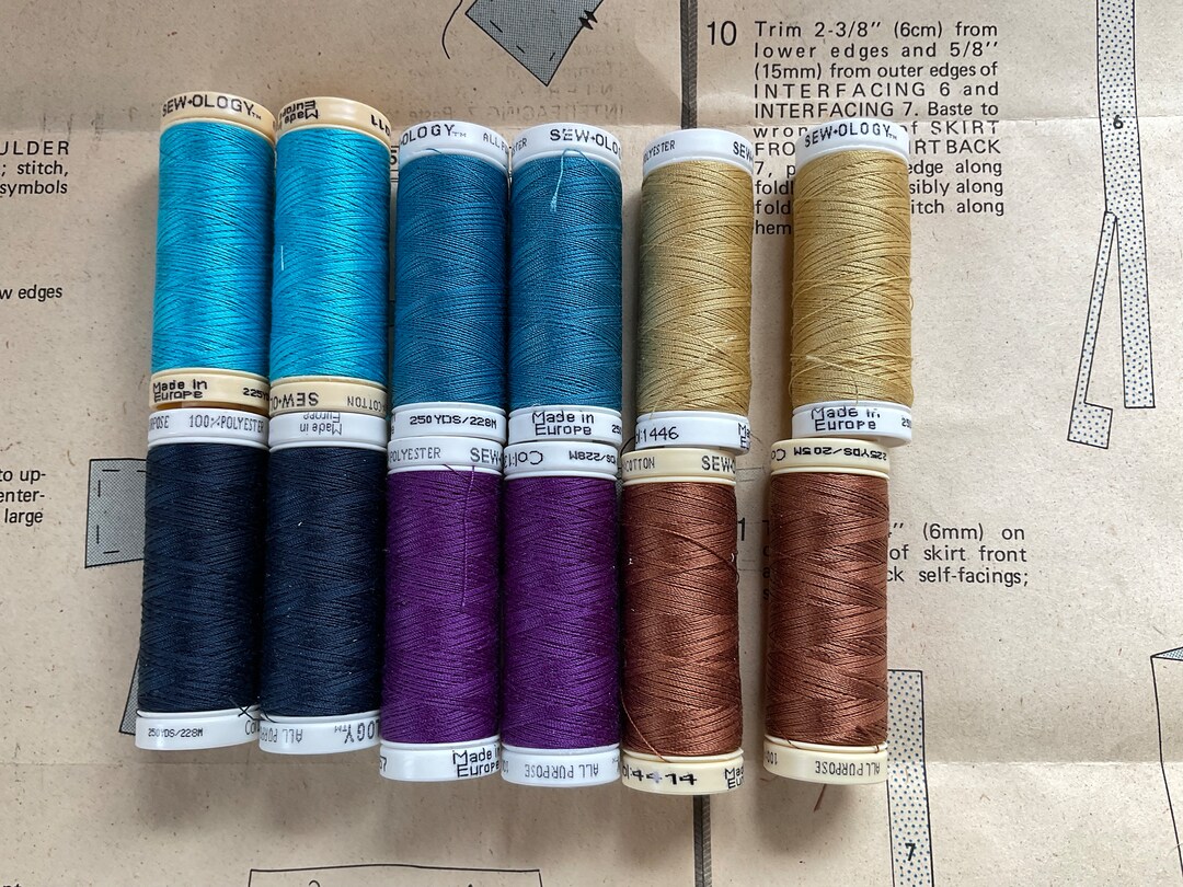 1 Spool Sewology Sewing Thread Ea 225 Yd 205m Cotton OR 250 Etsy