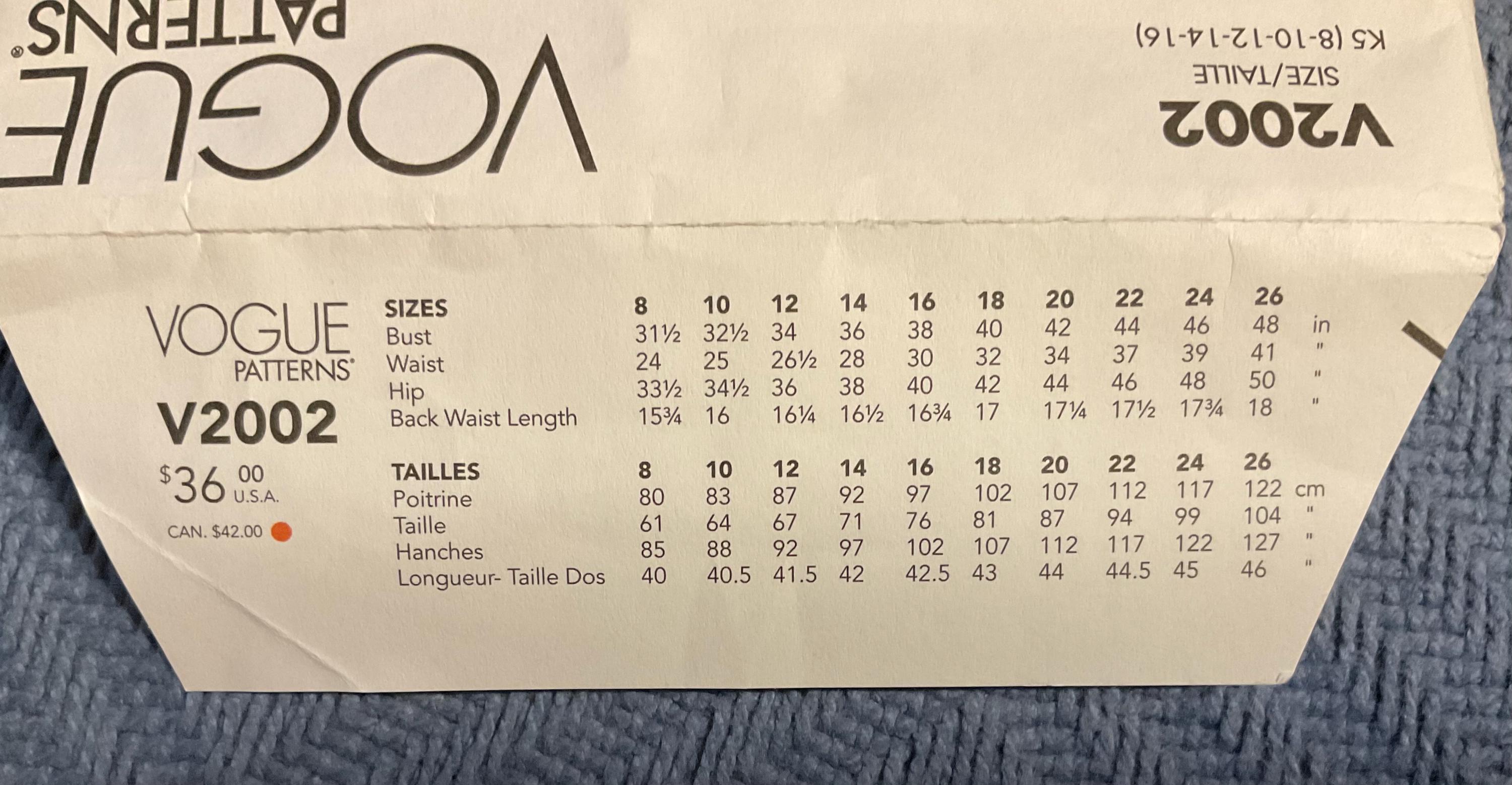V2002 Vogue V2002 Sewing Pattern 8-16 1952; Fit & Flare Misses Dress, Button ...