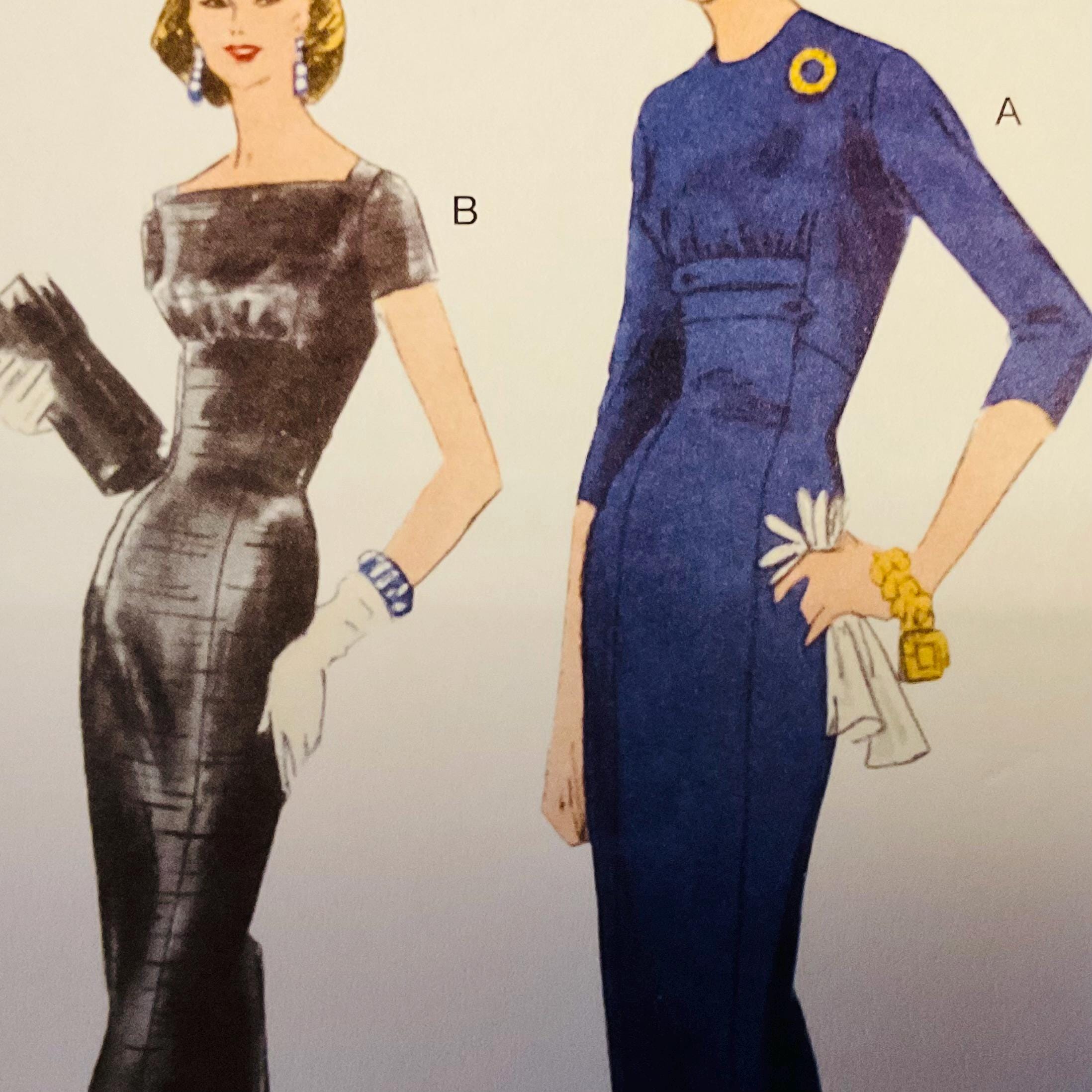 V1979 Pattern Vogue V1979 Sewing Pattern 18-26 Reissue 1957 Slim Fitted Misses Dress ...