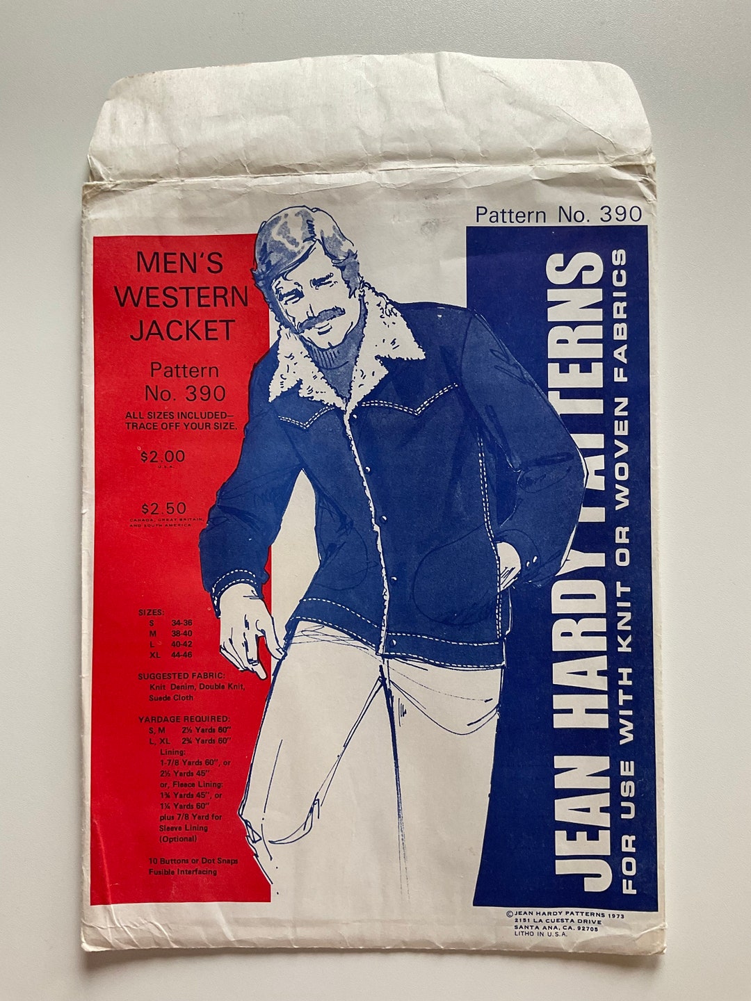 Vintage Sewing Pattern Mens Western Jacket 1973 UNCUT Jean Etsy