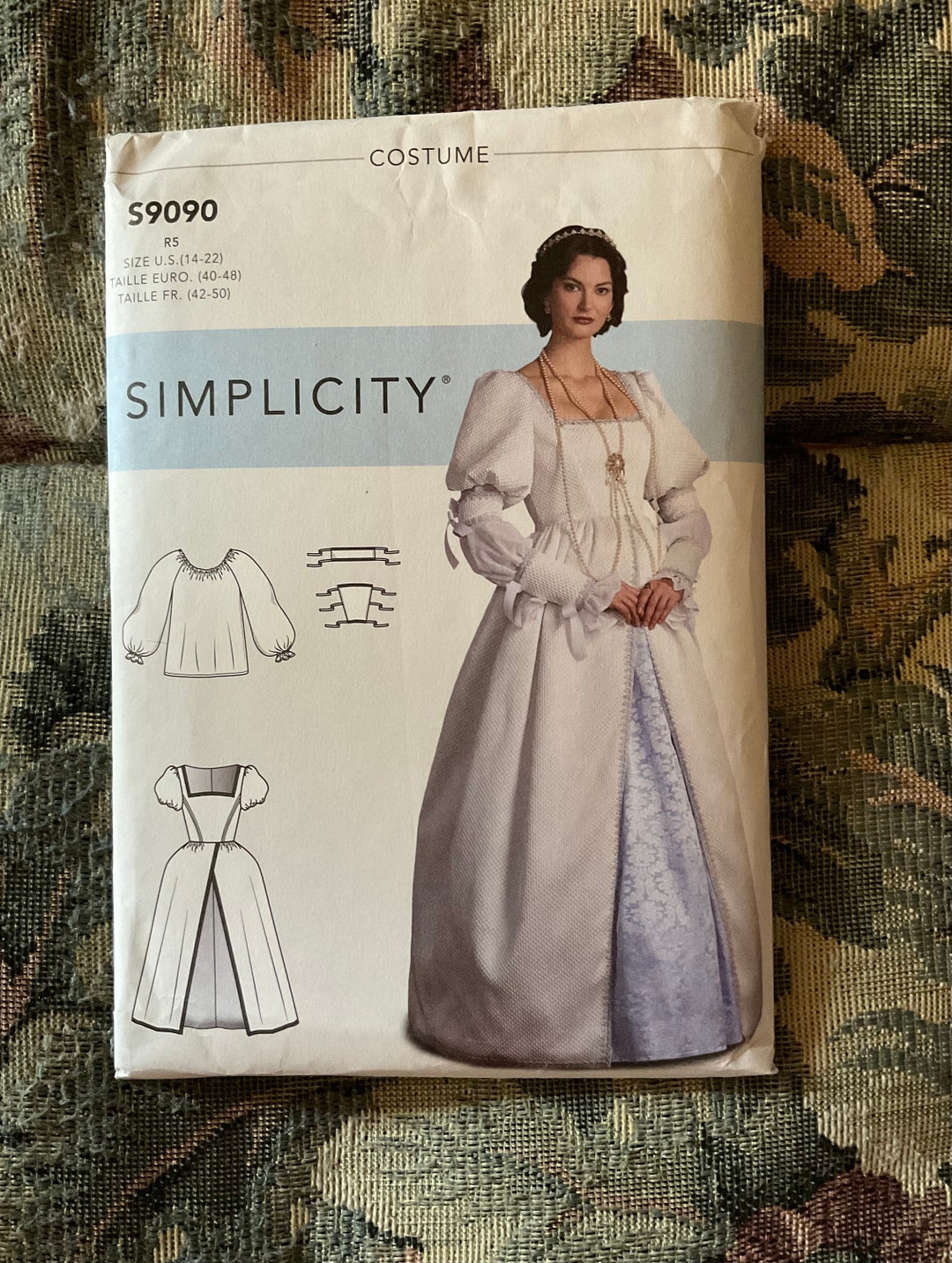 Over Dress Pattern Simplicity S9090 Sewing Pattern 6-14 or 14-22 Renaissance Overdress ...