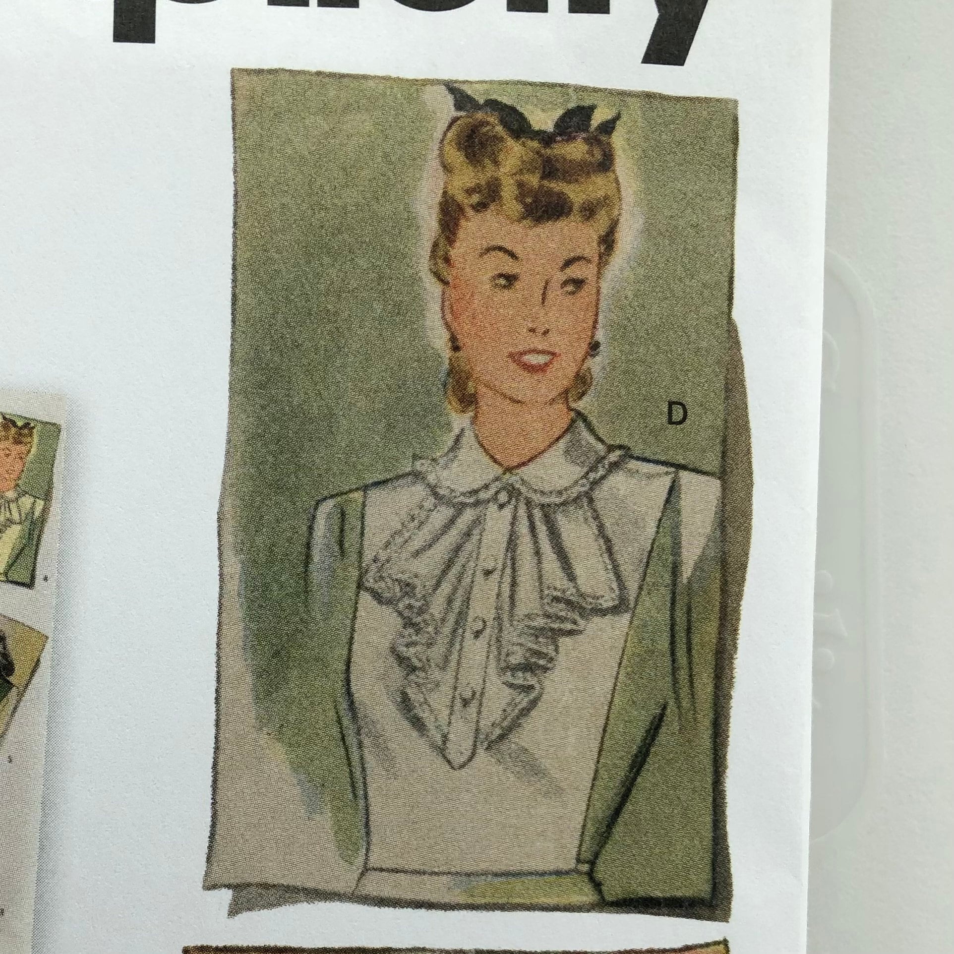 Simplicity S9448 Vintage 1940s Dickey Sewing Pattern (S-L) - Etsy