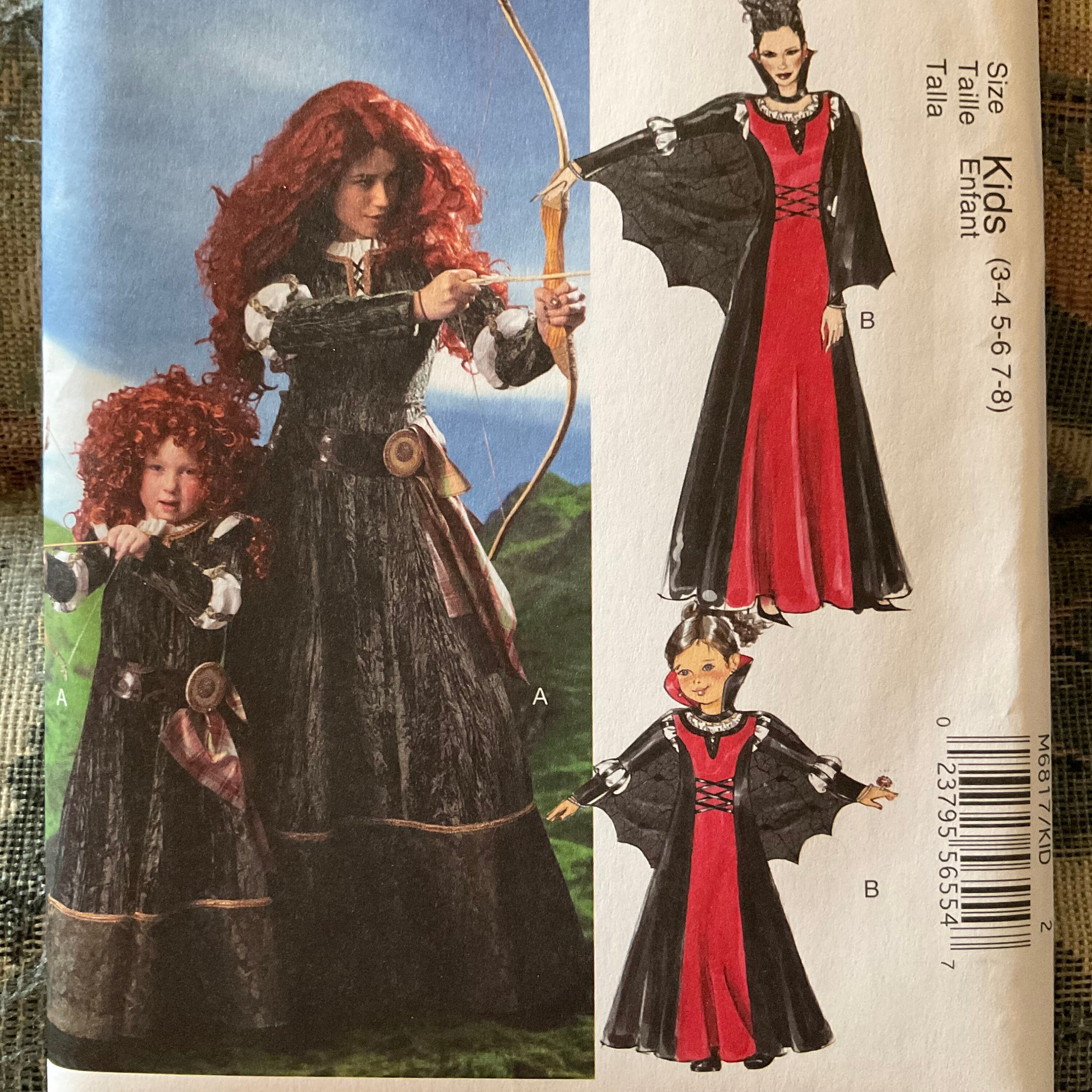 Mccalls M6817 Sewing Pattern Kids 3-8 Fantasy Renaissance Dress ...