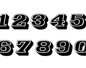 RACING NUMBERS 8/" TALL