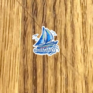 Narragansett RI Vinyl Sticker: Water Resistant Laptop Decal