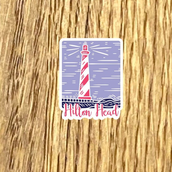 Hilton Head sticker 2.5" sticker decal, sticker for laptop or water bottle sticker decal, Hilton Head beach, north carolina, OBX