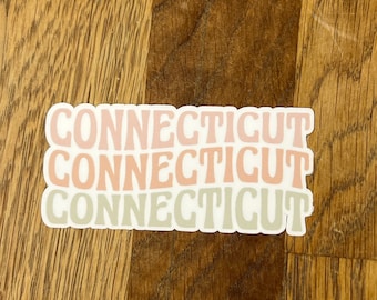 Mystic Connecticut ct sticker 2.5" sticker decal, sticker for laptop or water bottle sticker decal, the borough, dubois beach, the boro