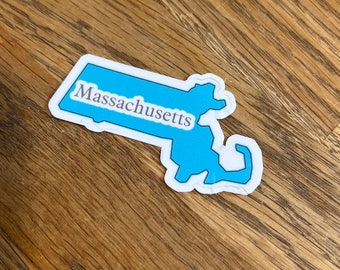 Massachusetts  2.5” car sticker decal, water resistant  laptop vinyl laminated decal, Massachusetts sticker,