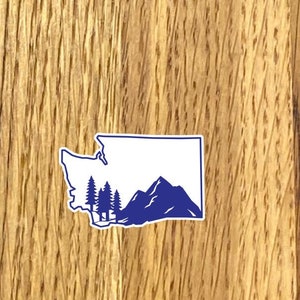 Washington state  2.5” car sticker decal, water resistant  laptop vinyl laminated decal, wa state sticker decal, seattle,