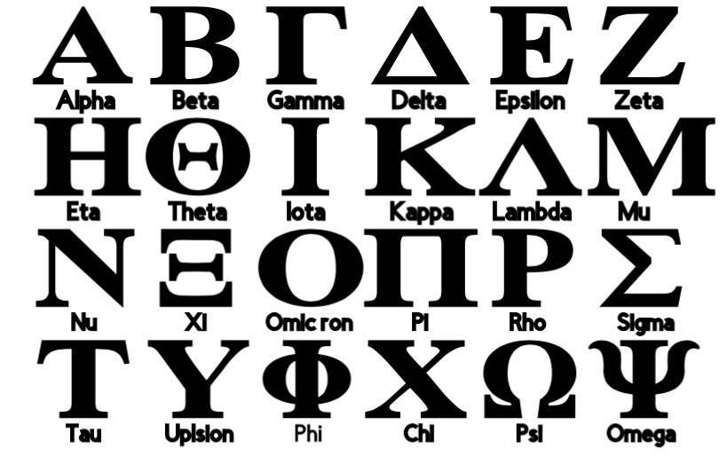 Individual Greek Letter Vinyl Decals for Laptops Cars Etsy