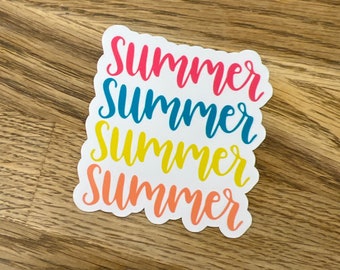 Nautical summertime sailing 2.5” car vinyl sticker, water resistant  laptop vinyl laminated decal, nautical, Anchor, beach, boating