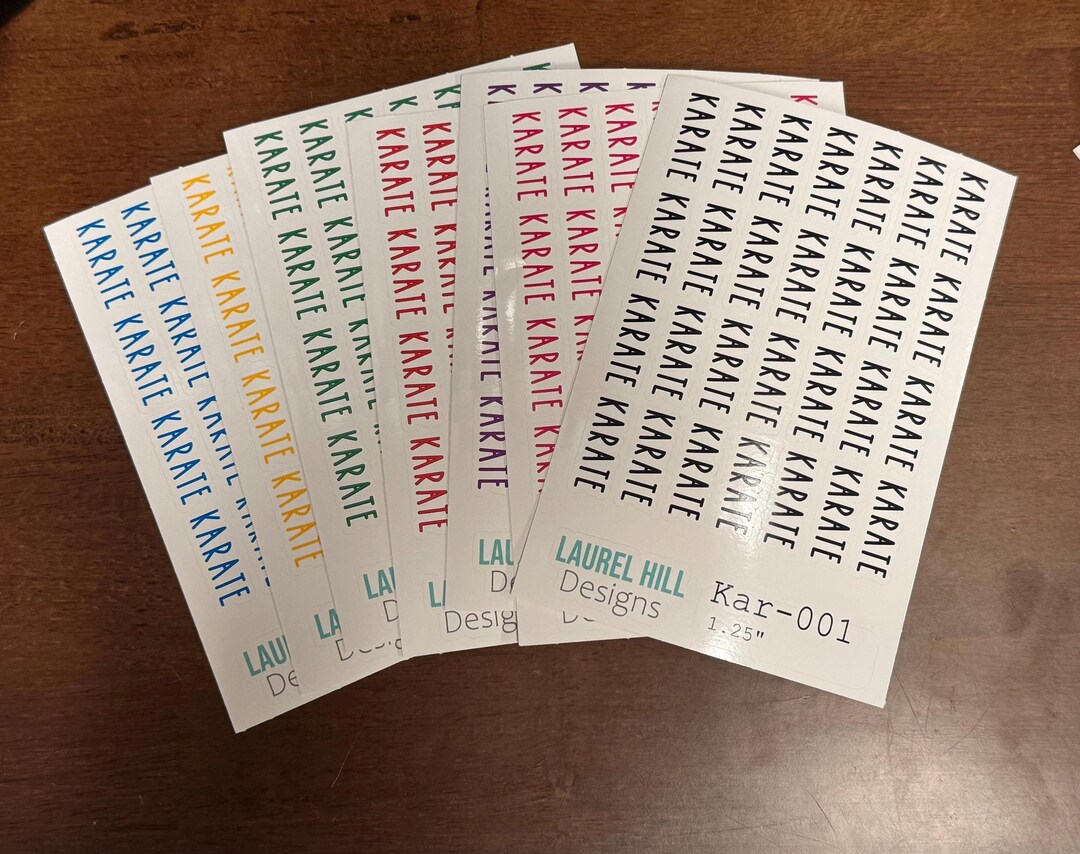 Karate Practice Planner Stickers: 1.25” - Etsy