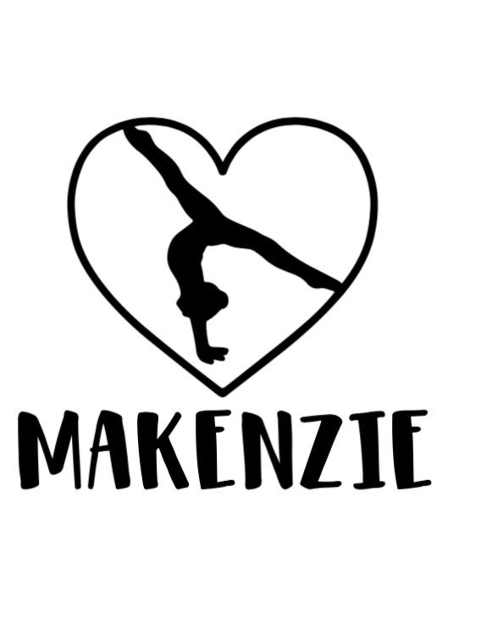 Gymnastics Decal Gymnast Name Decal Gymnastics Family Etsy