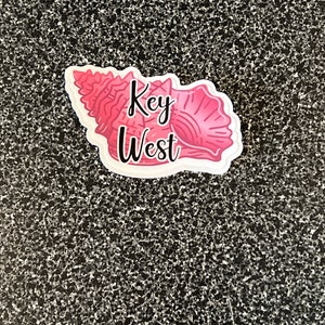 Key west FLORIDA  sticker 2.5&quot; sticker decal, sticker for laptop or water bottle sticker decal, conch,