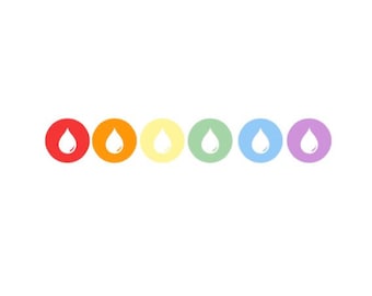 Drop Planner Sticker, .75" round, 20 stickers, hydrate, water tracking, period tracking, blood drop, diabetic tracking, blood sugar tracking