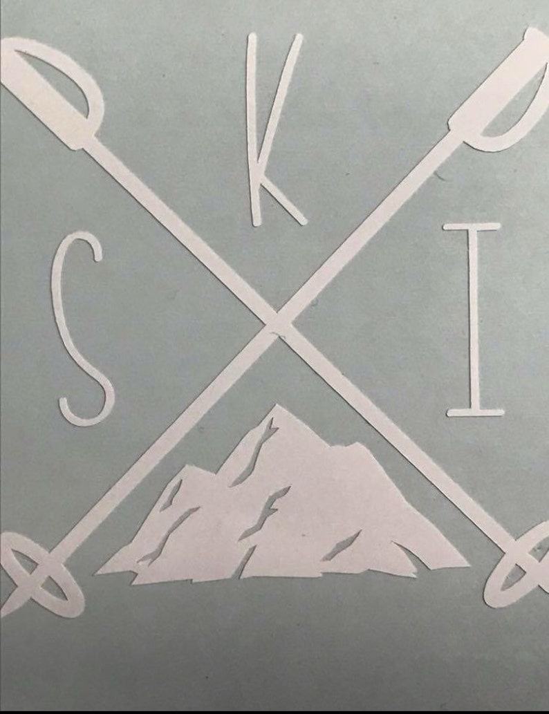Ski Decal Skiing Sticker for Car Window Helmet Coffee Etsy