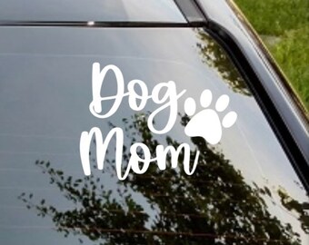 Dog mom decal, car window decal, laptop sticker, for cars, windows, tumblers, laptops, mugs, stocking stuffer