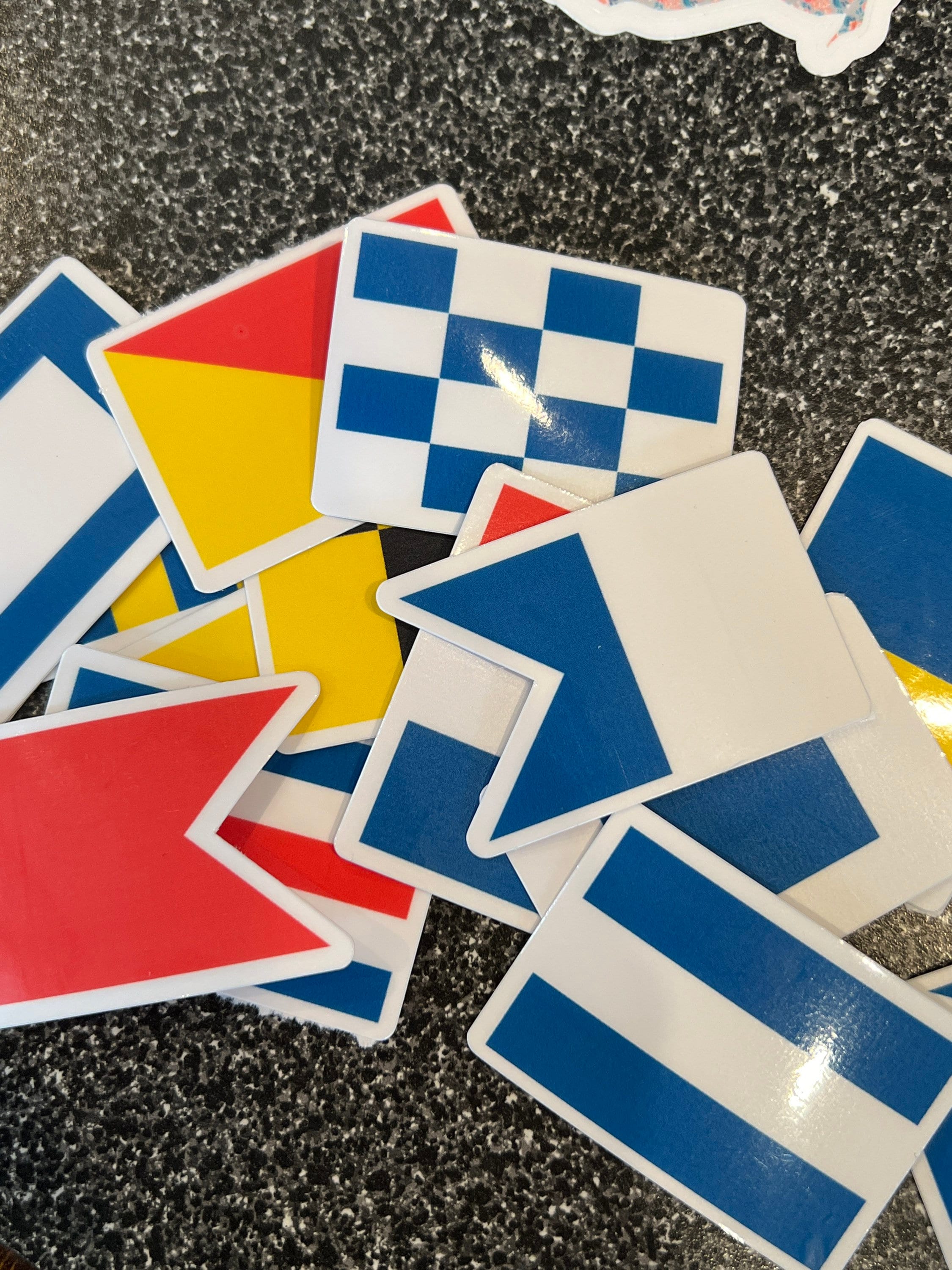 Nautical Flag Sticker: Water Resistant Vinyl Decal