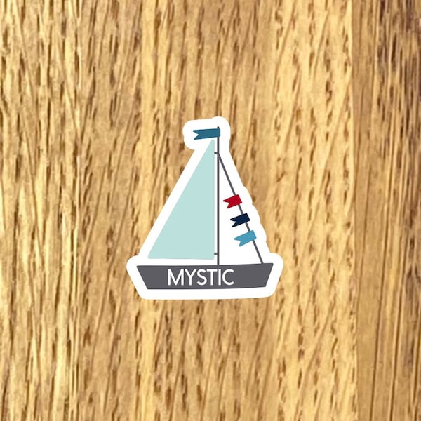 Mystic Connecticut ct sticker 2.5" sticker decal, sticker for laptop or water bottle sticker decal, the borough, dubois beach, the boro