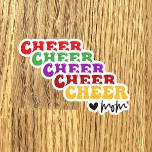 Cheer Mom Vinyl Sticker Decal: Water Resistant Laptop Decoration
