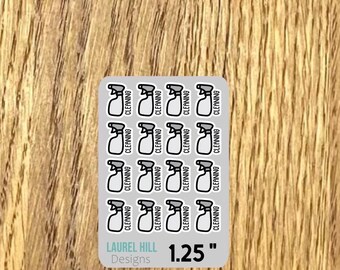 Pegatinas de 1,25" para el día de la limpieza: Planificador, Horario