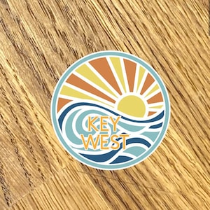 Key west FLORIDA  sticker 2.5&quot; sticker decal, sticker for laptop or water bottle sticker decal, conch,
